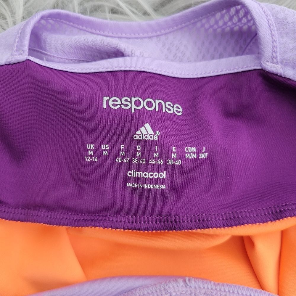 Adidas Response Climacool Racerback Orange Purple Sleeveless Tank Top Womens M - Picture 10 of 10